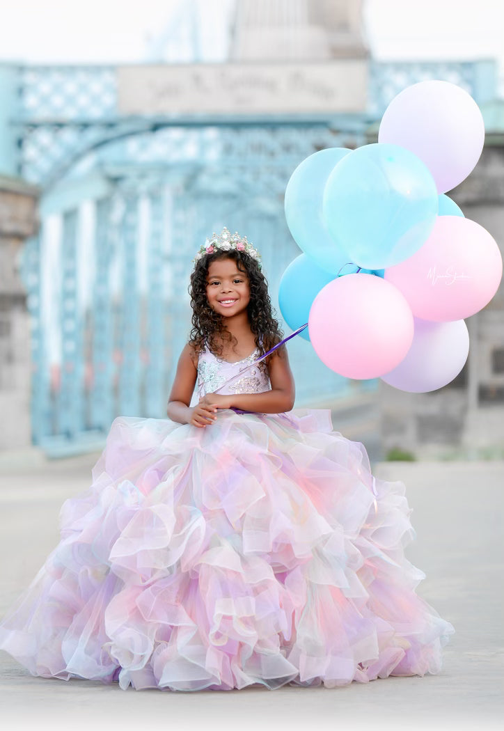 pink and blue tulle dress Shop 2021 Annakoo Pink & Blue Tulle Flower Appliques Lace Up A Line Prom Dress Under 128