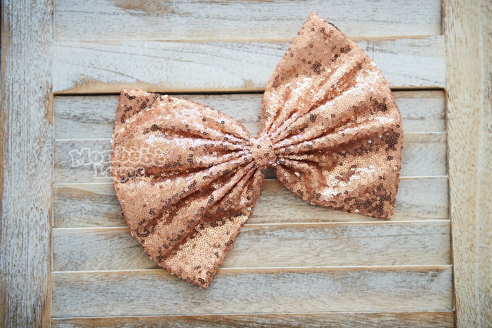 Rose Gold Sequins Bow
