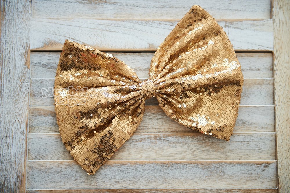 Gold Sequins Bow