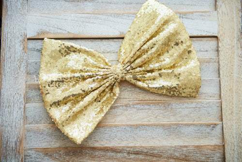 Yellow Gold Sequins Bow